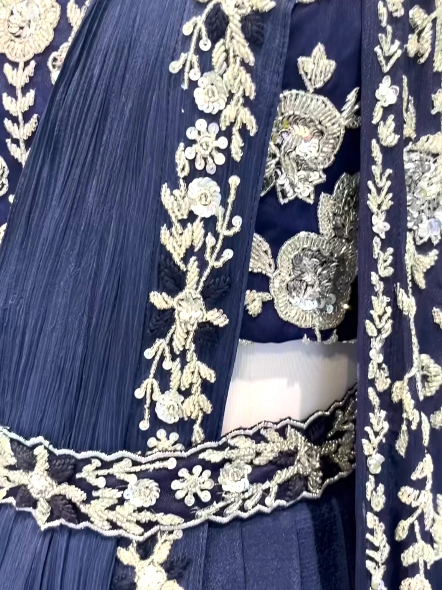 Drape saree with flowy cape0 product image