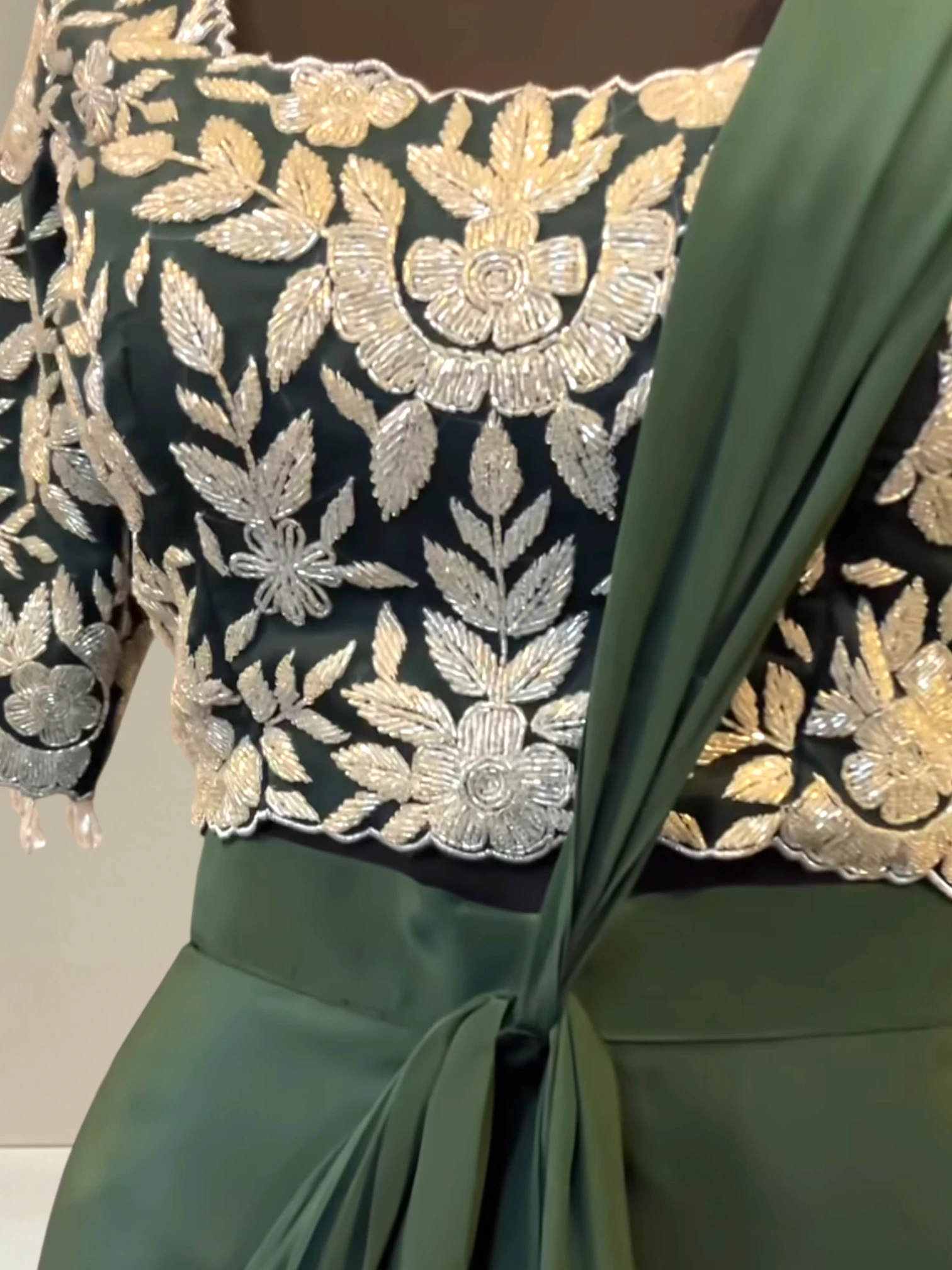 Signature Cutdana hand crafted drape saree0 product image