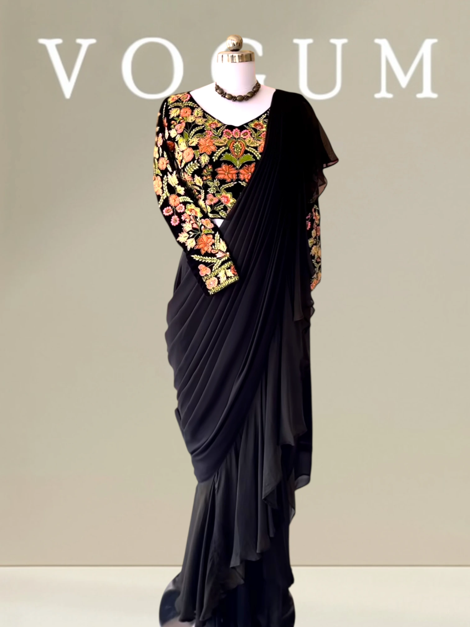 Thread work full sleeved saree set related product