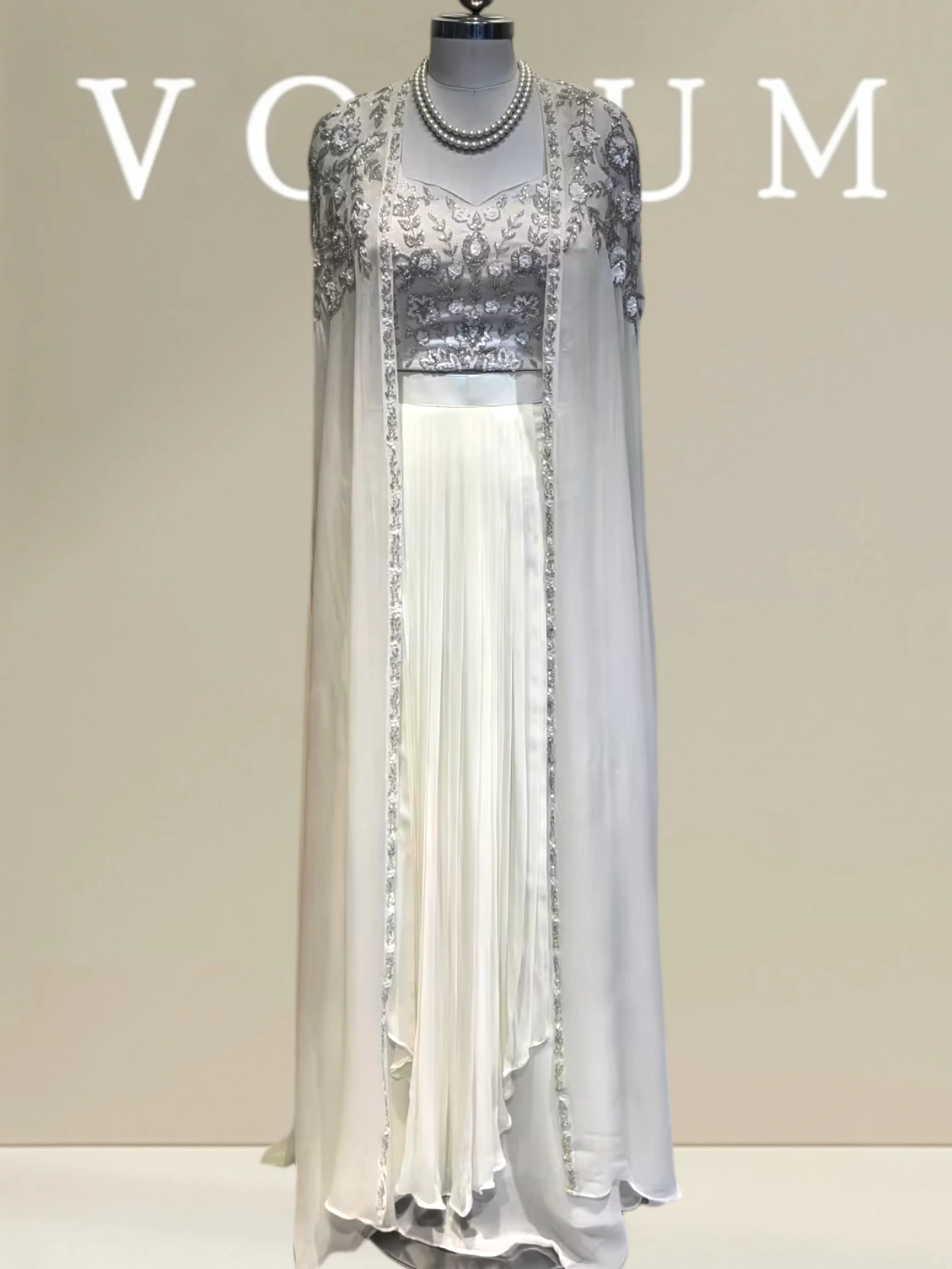 Serene white drape outfit product image