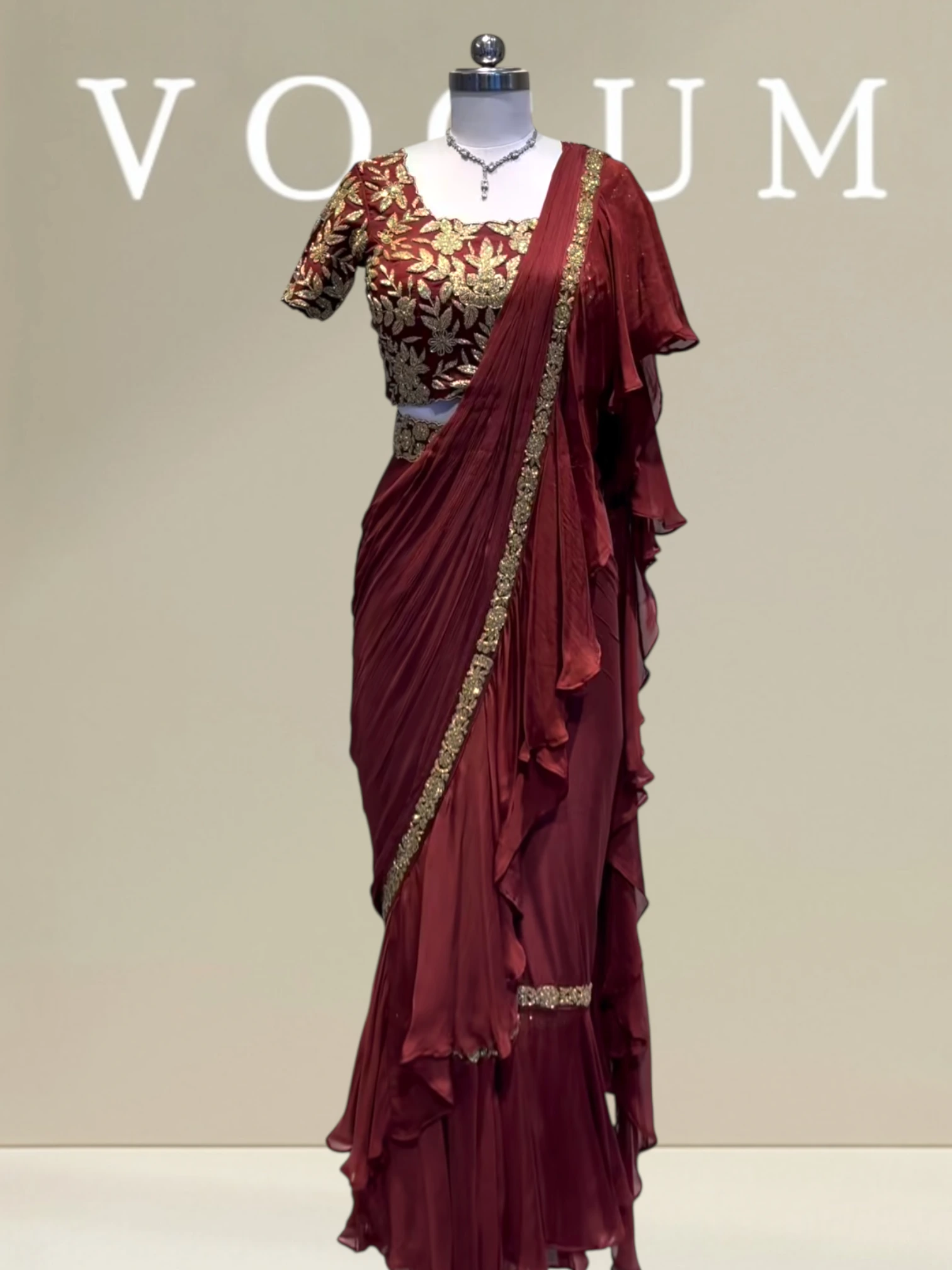 Flowy ruffle saree set related product